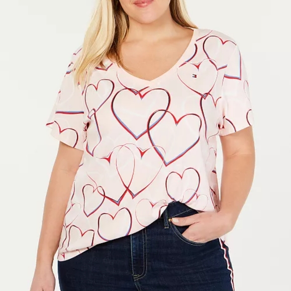 Tommy hilfiger hearts short sleeve tee size 1X - Picture 3 of 11